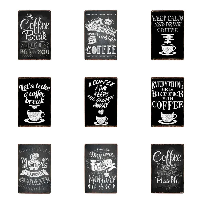 В европейском стиле ретро символов Кофе раза железная картина металлического