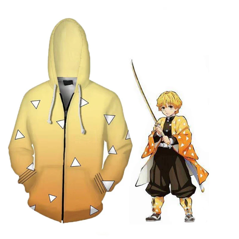 Agatsuma Zenitsu Новинка; Лидер продаж; Adul Kamado Tanjirou; пальто; Demon Slayer: Kimetsu no Yaiba; костюм для косплея; Kamado Tanjirou; куртки для мужчин на Хэллоуин - Цвет: Agatsuma Zenitsu