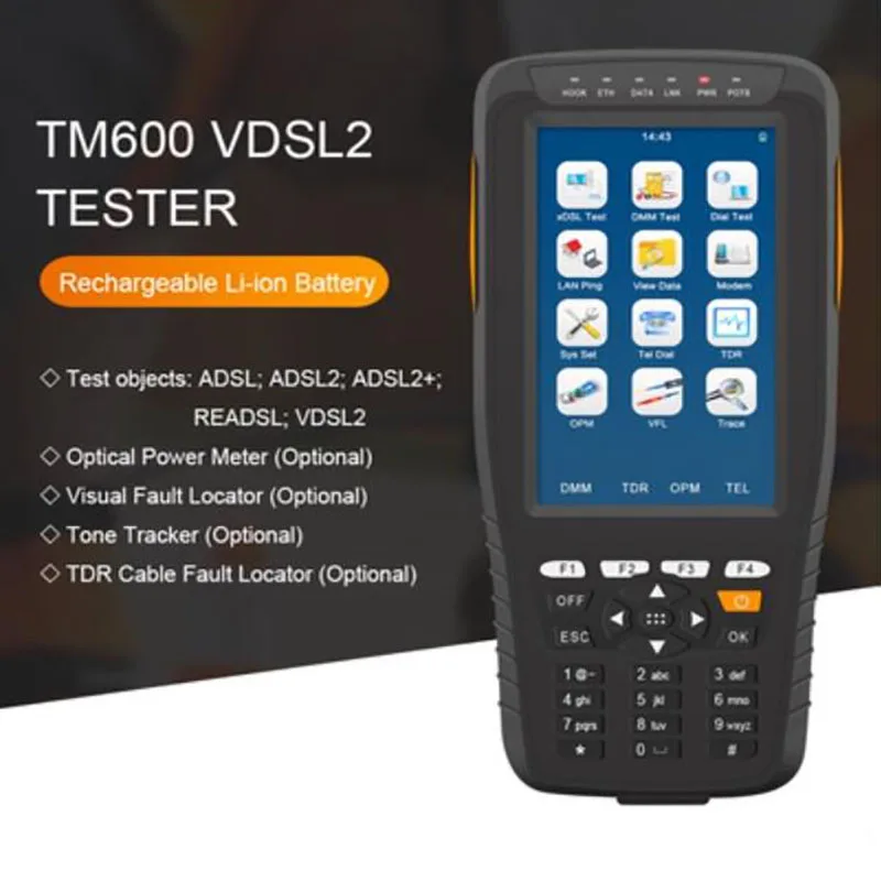 Оригинальный прибор для измерения VDSL английская машина (ADSL2 +/VDSL2/OPM/VFL/TDR) |