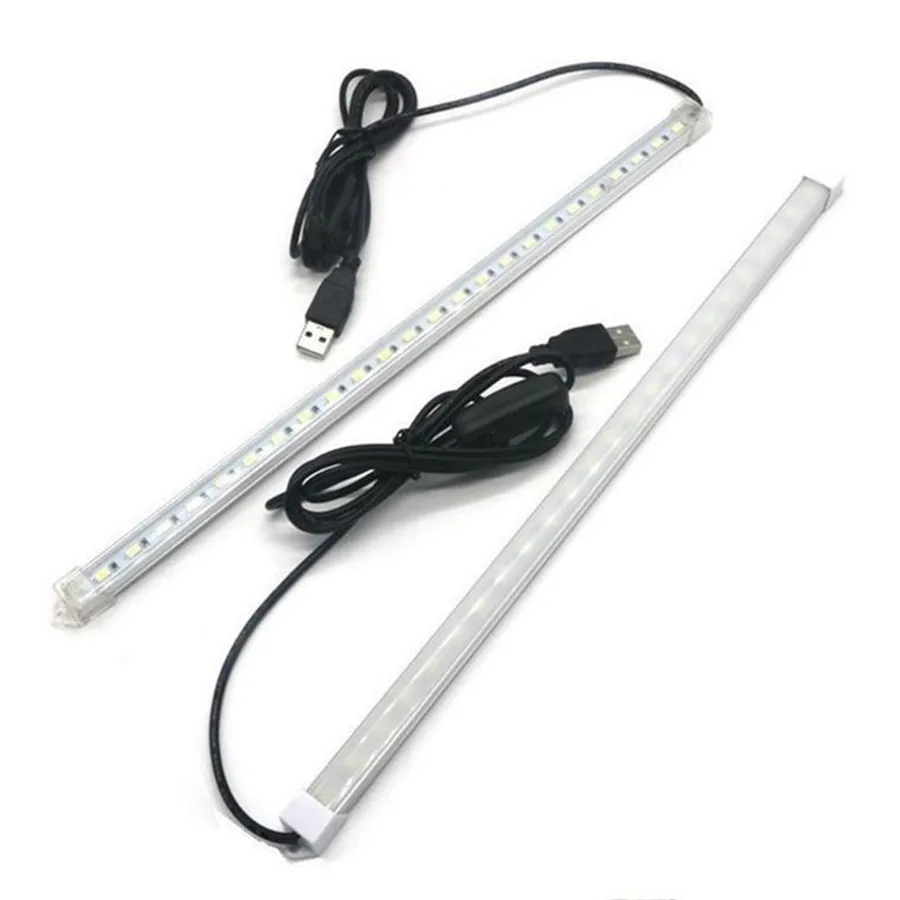 

High Brightnes 10/20/35/40cm SMD 5630 LED Hard Bar Light USB Powered DC5V Rigid Strip lights LED Under Cabinet Wardrobe light