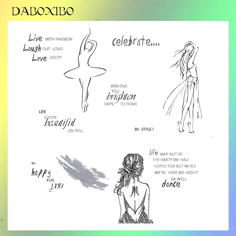 Чистые штампы DABOXIBO с мечтами для самостоятельного скрапбукинга/изготовления