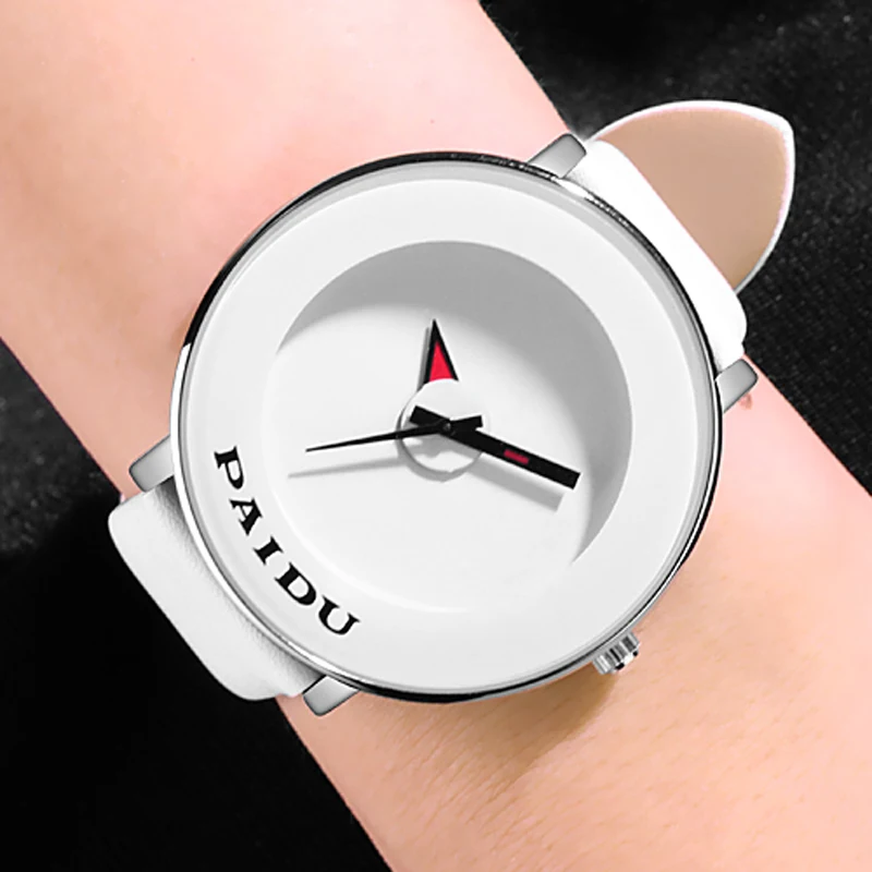 Модные Простые Женские часы Aliexpress оптом 2020 PAIDU белый кожаный ремешок аналоговые