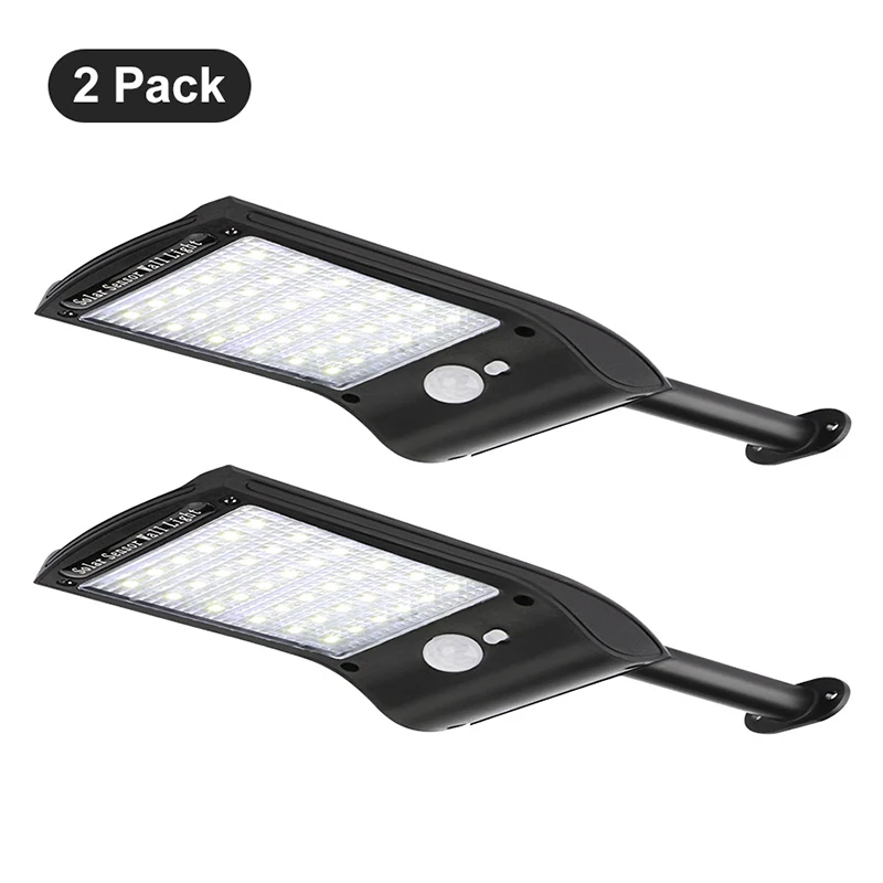 

Hot 2Pcs Outdoor Solar Lights 36 LEDs Motion Sensor Light Waterproof 180 Degrees Adjustable Wall Light for Garden Yard BJSto