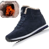 men boots warm fur winter shoes men plus size 48 zapatillas hombre winter mens shoes casual snow boots male sneakers black blue