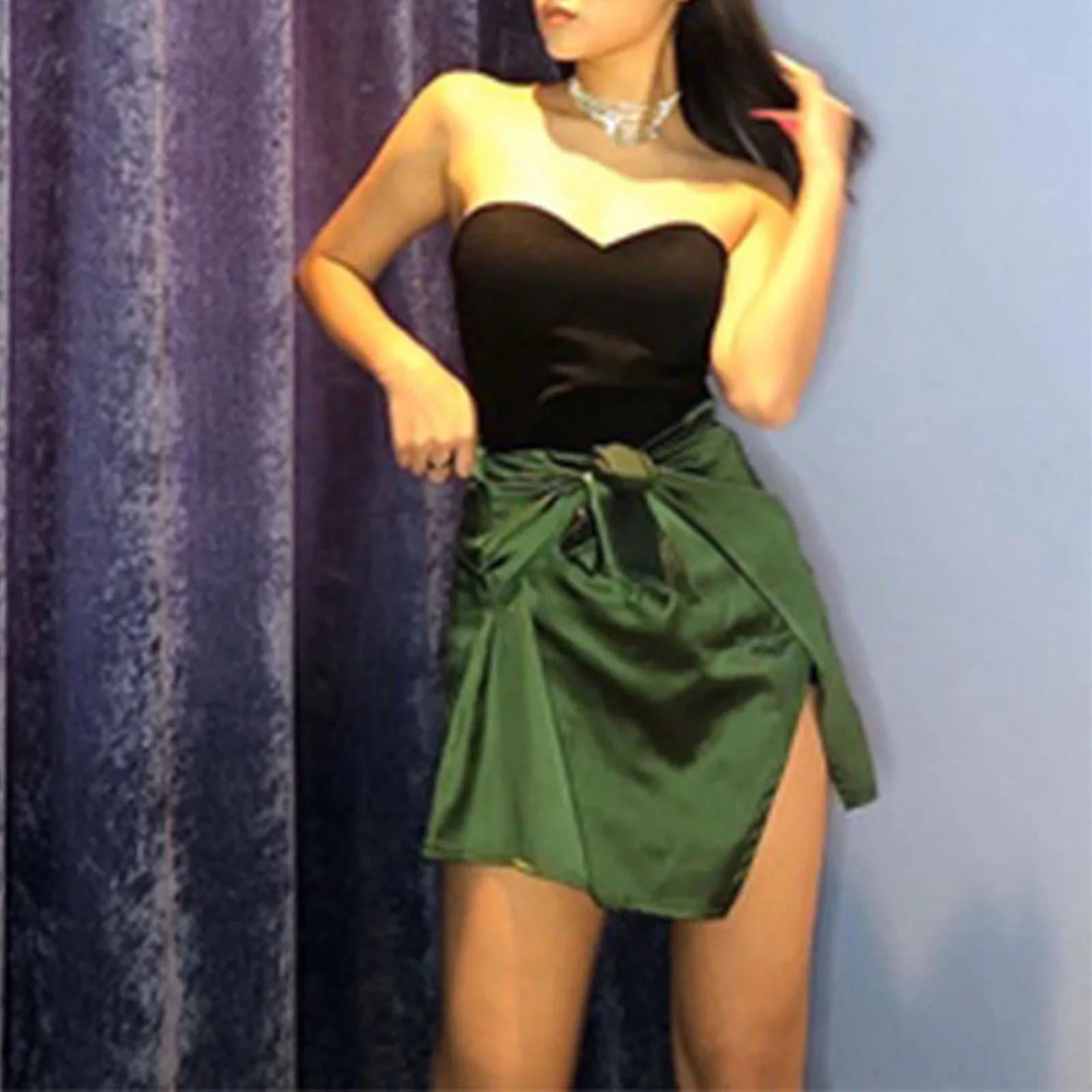 

Мини-юбка с завышенной талией, модная уличная одежда, облегающая пикантная юбка, короткая однотонная привлекательная женская летняя юбка с ...