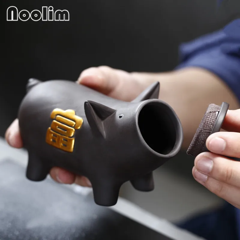 Креативная фиолетовая глина в форме животных маленькая керамическая