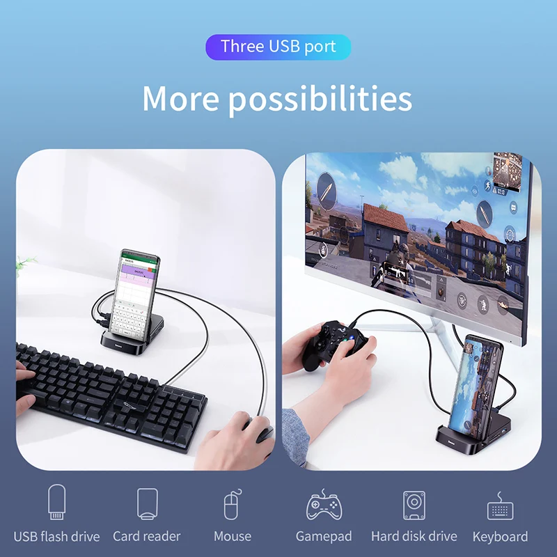 Baseus USB C концентратор Dex станция 3 0 HDMI совместимость с HUB для Samsung S20 Примечание 20 Huawei