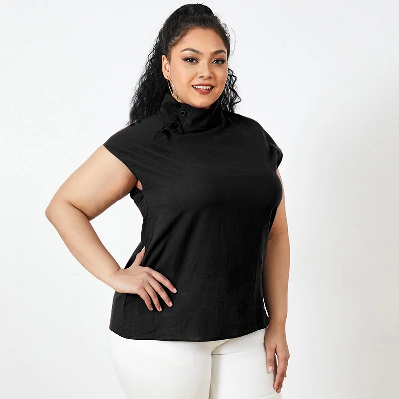 

Размера плюс повседневные свободные Однотонные блузки Celmia для женщин 2021, модные летние туники с коротким рукавом, топы, винтажные хлопковые...