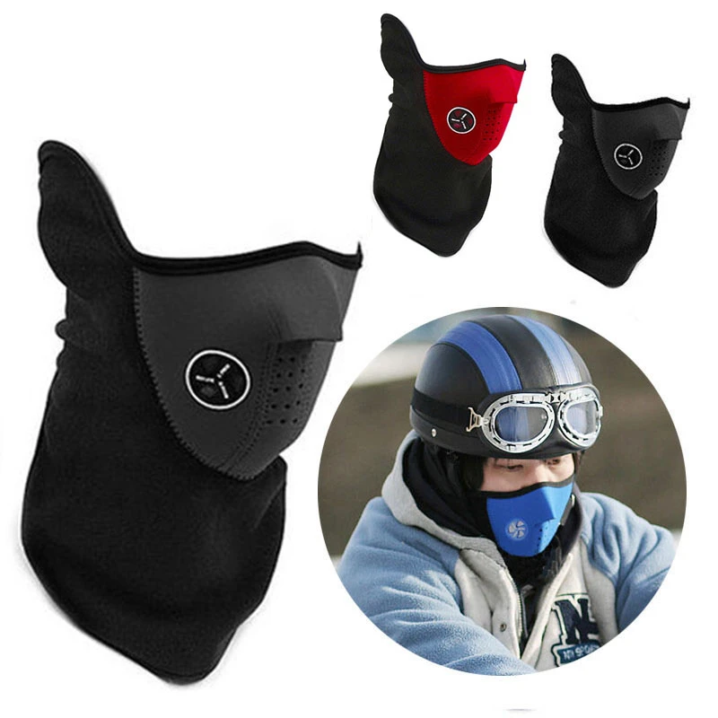 Мотоциклетная полумаска для лица флисовый унисекс Чехол лыжных и зимних