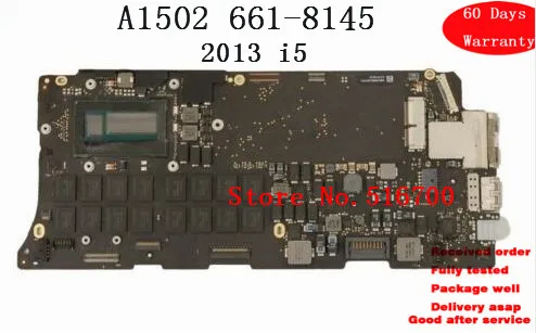 Carte Mere для MacBook Pro Retina 13 &quotA1502 2013 i5 2 4 GHz 8GB логическая плата 661 8145 820 3536 A Рабочая и