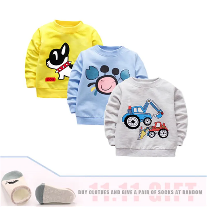 Хлопковая футболка с длинным рукавом 3 шт./лот для маленьких мальчиков |