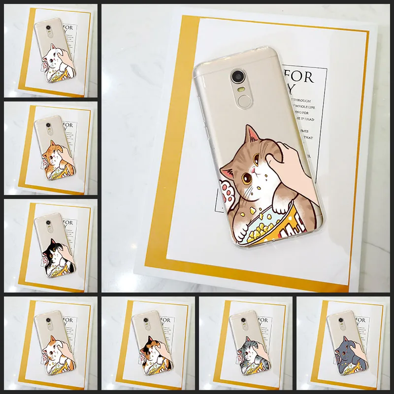 Задняя крышка для Xiaomi Redmi S2 6A 5 Plus 4A Kawaii Cat милый силиконовый чехол телефона Pocophone F1