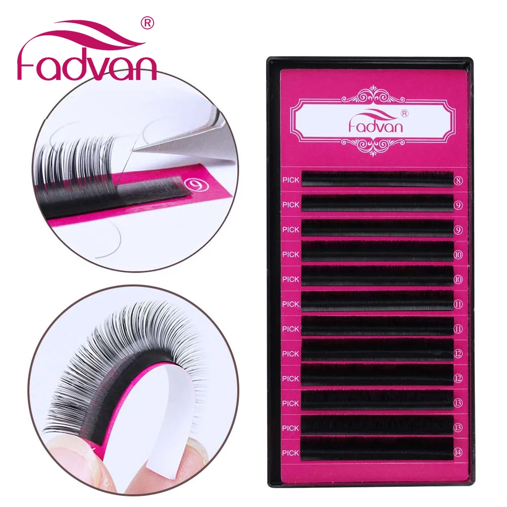 Классические ресницы Fadvan JBCD Curl все размеры мягкие толстые шелковые