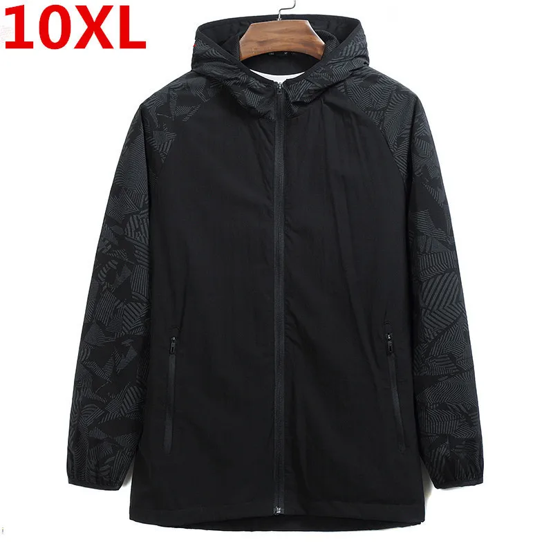 10XL размера плюс новые мужские быстросохнущие облегающие куртки пуховые пальто