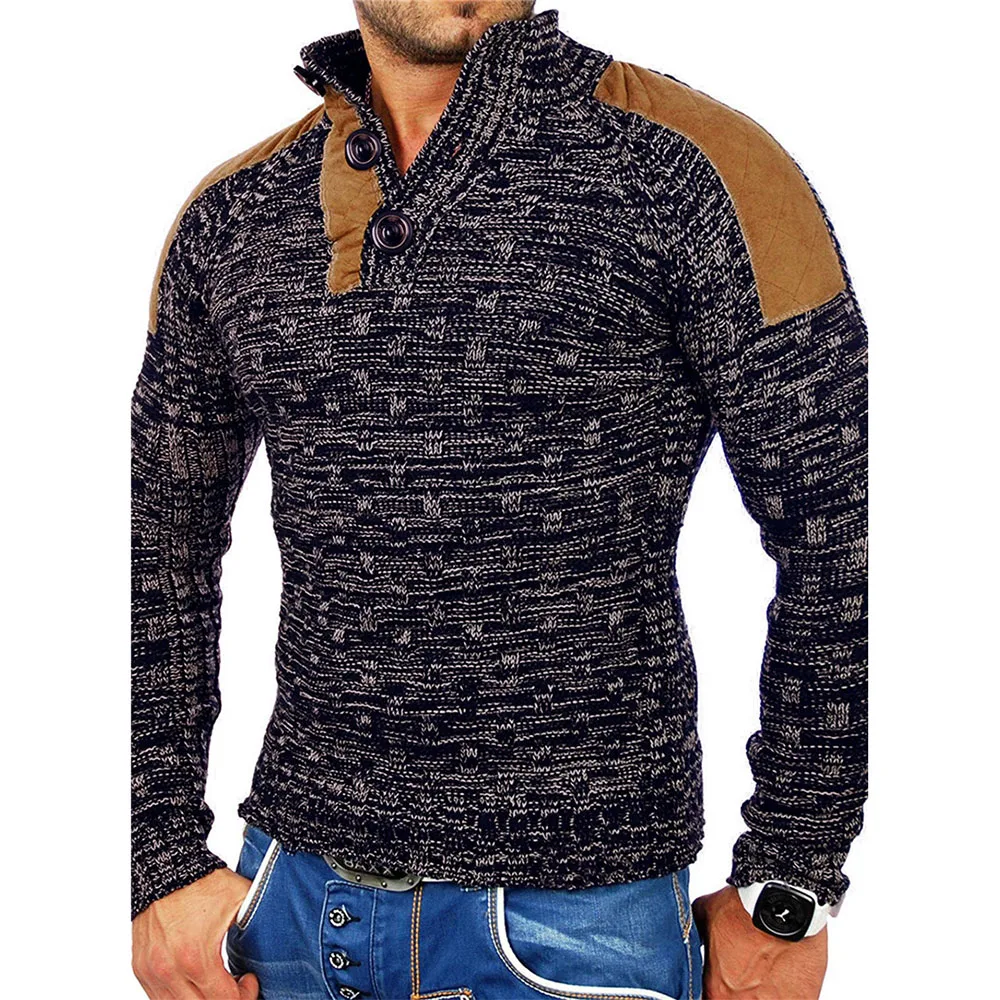 Мужские свитера размера плюс на осень и зиму Новогодний джемпер модные