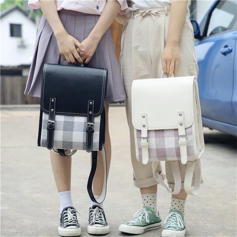 2019 женские рюкзаки Классический Клетчатый Рюкзак вместительный школьный ранец