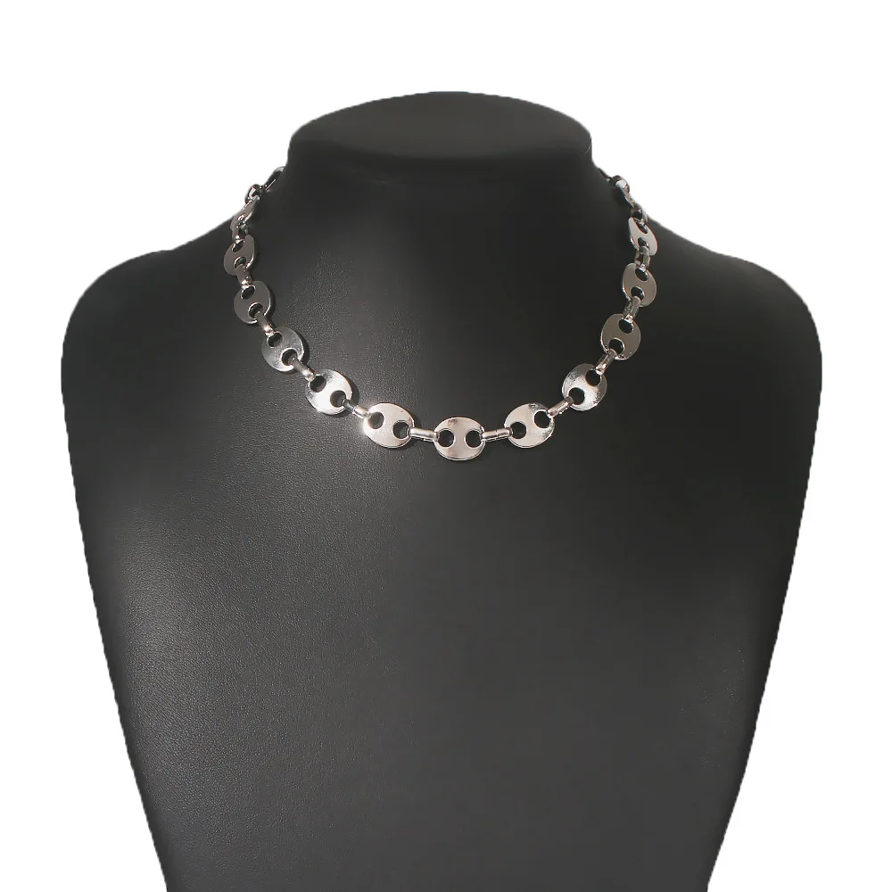 Wgoud Лидер продаж панк Высокое качество Золотой цвет геометрический чокер для