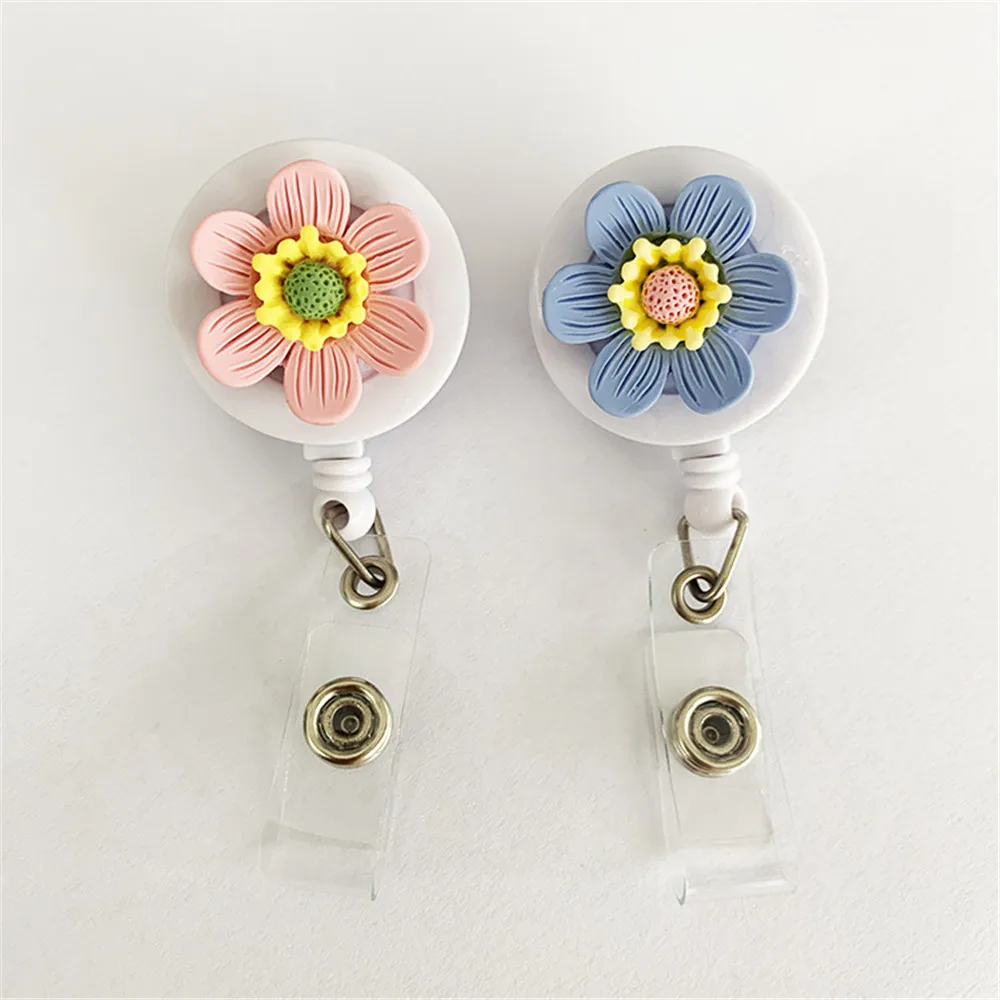 

Retractable Badge Reel,sunflower Flowers Badge Holder Fashion Nurse Badge Clip For Id Card Holders,student Doctor Employee