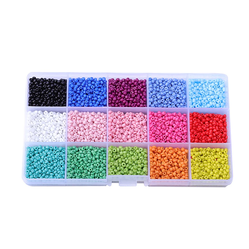 

7500PCS Glass Small Beads 3mm Multi-Color Loose Beads Suitable For Fashion Diy