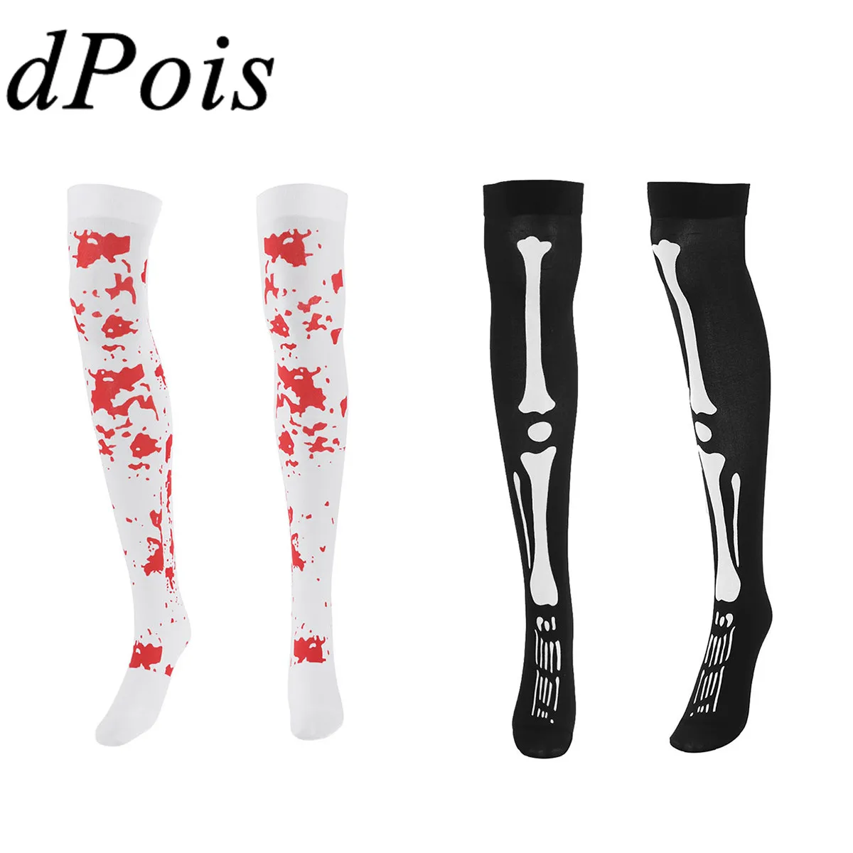 Женские носки с принтом в виде пятнистости и черепа гольфы для девочек