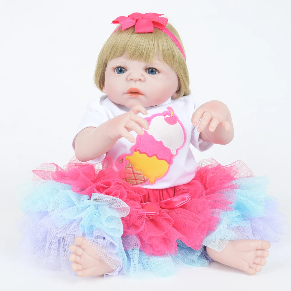22 ''новые Bebe Reborn куклы для оптовой продажи прекрасный полный силиконовый