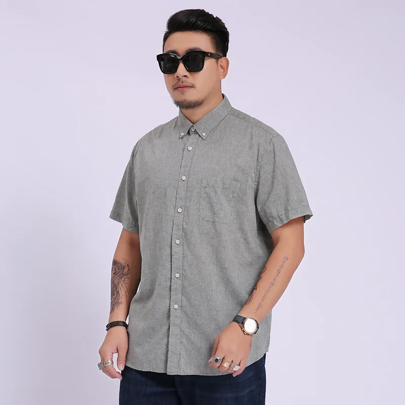 Новинка рубашка большого размера с коротким рукавом деловая Повседневная