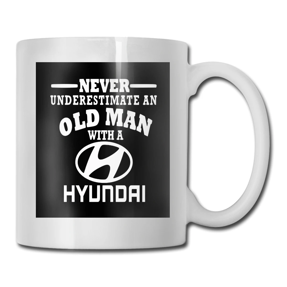 Hyundai никогда не недооценивать пожилой человек Мужская футболка Размеры S 5Xl