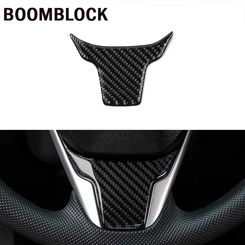 

Панель рулевого колеса автомобиля, отделка отделки, наклейка из углеродного волокна для автомобиля Honda Civic 10 поколения 2016 2017 2018