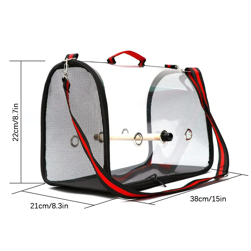 

Pet Transport Bird Cage For Outdoor Breathable Space Parrot Go Out Backpack Travel Bird Bag With Perch Pet Accessories