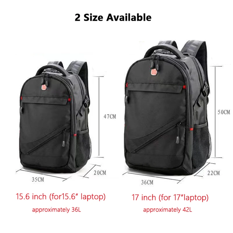 Рюкзак для ноутбука 17 дюймов водонепроницаемый многофункциональный Оксфордский