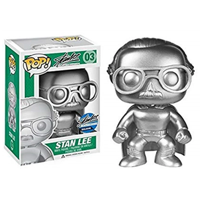 Синий FUNKO POP Marvel Мстители: Endgame Стэн Ли и QUAKE виниловые фигурки Коллекция Модель игрушки для детей рождественские подарки - Цвет: Синий