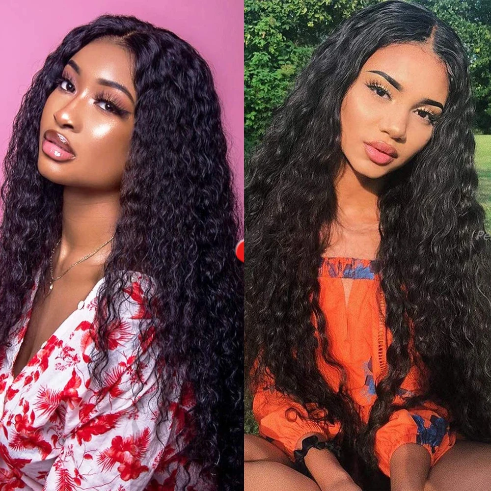 

Sapphire Hair 4X4 Closure Wig Deep Wave Wig Brazilian Hair Lace Closure Wig 100% Remy Human Hair Wigs For Black Women 10-26 Inch
