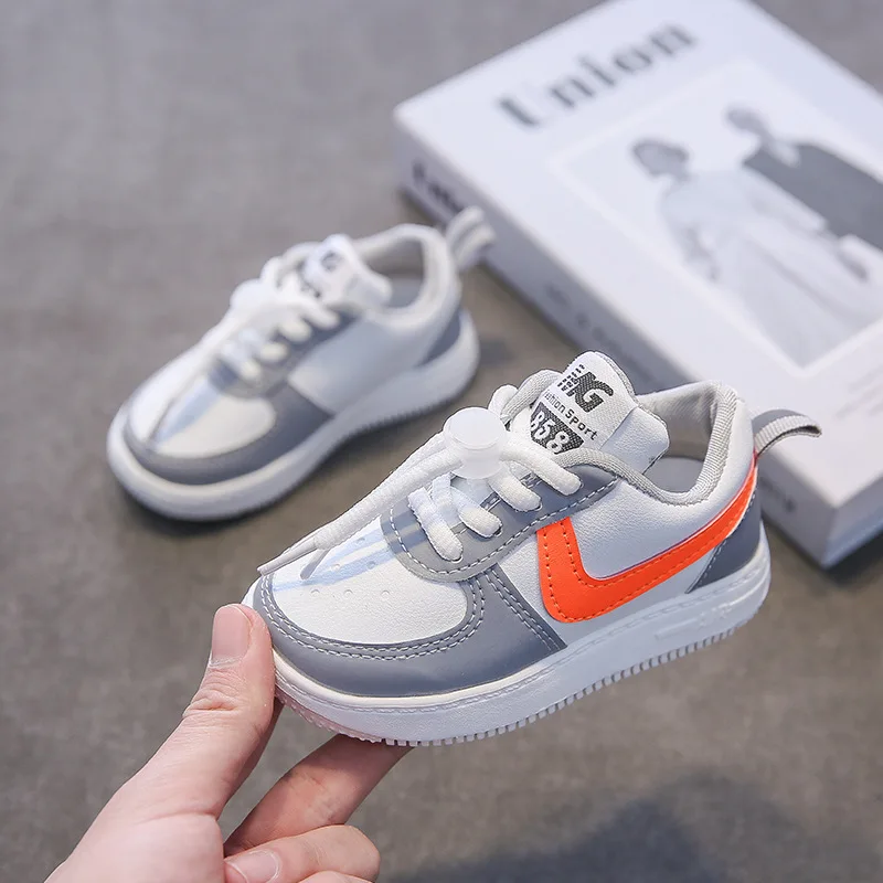 

Kids Sports Shoes Autumn Girls Boys Casual Shoes Breathable PU Comfortable Children Sneakers Child Flats Unisex White Shoes Size