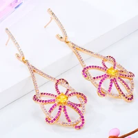 gorgeous brand summer beach romantic drop dangle earrings cz for women girl daily fashion romantic earring jewelry high quality