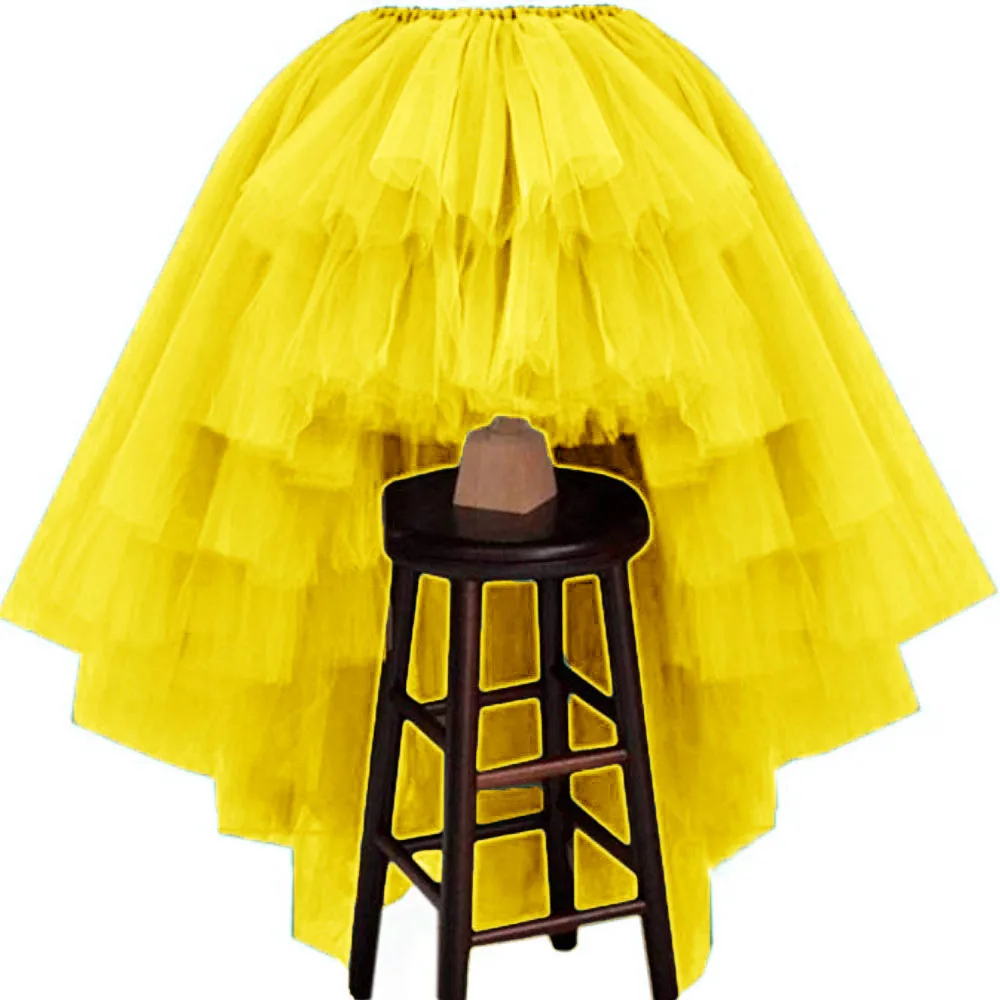 Красочные подъюбники женские юбки из многослойного фатина с высоким и низким