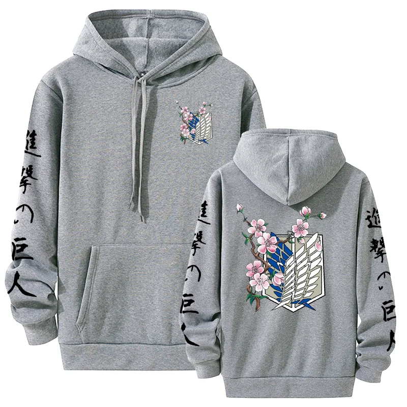 

90s Japanese Anime Attack On Titan Shingeki No Kyojin Graphic Hoodies Men Unisex Oversized Funny Cartoon Sweatshirt Hoody Male