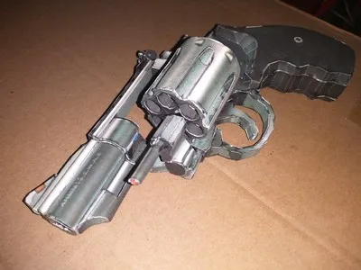 3D Бумага модель пистолет M66 револьвер весы 1:1 огнестрельное оружие Пазлы ручной