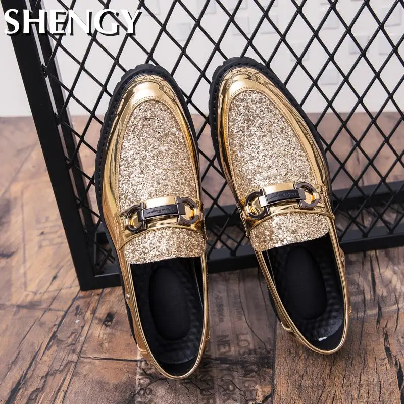 2020 мужские классические туфли на толстой подошве роскошные модные официальные в