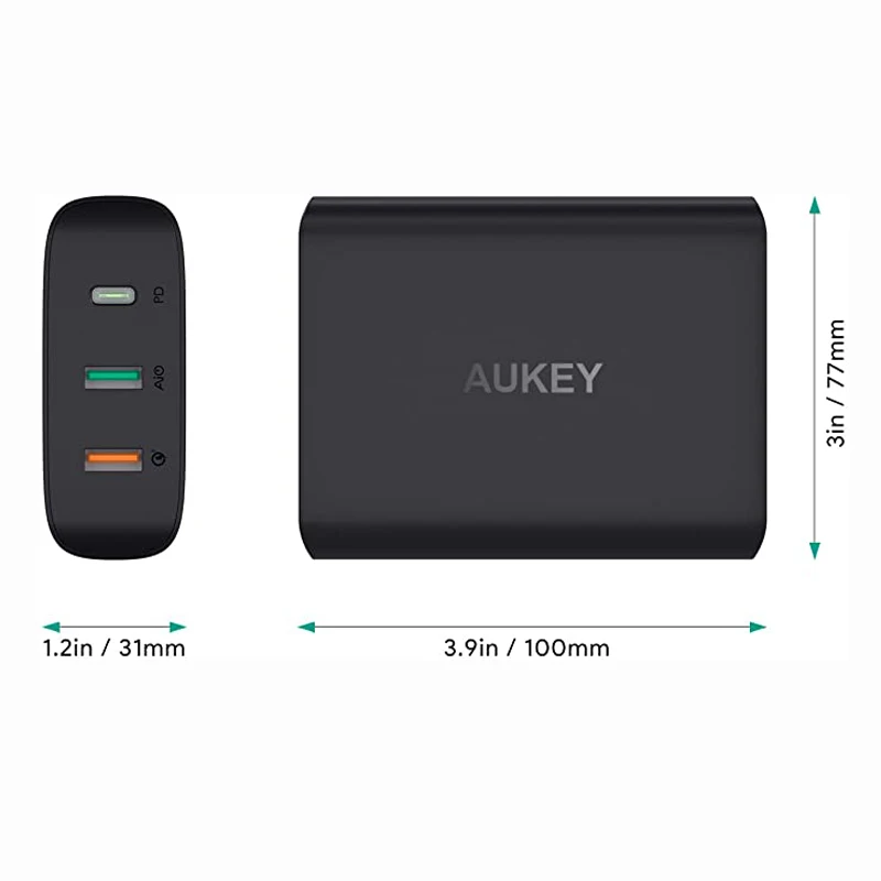 AUKEY Quick Charge 3 0 Мобильный телефон Зарядное устройство USB настенное адаптер зарядная