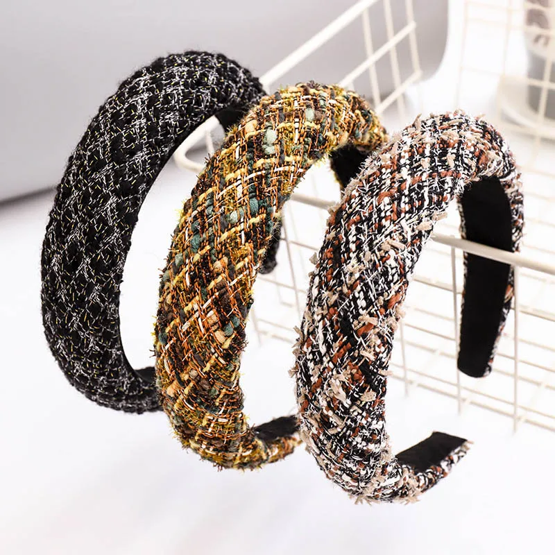 

Women's Headband Cloth Art Sponge Wide Hairband Autumn Winter Korean Version Of Wool Girl Hair Accessories New Products