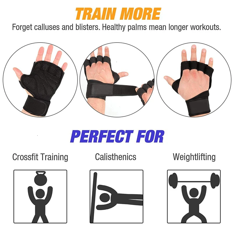1 пара перчаток для фитнеса тяжелой атлетики тренажерного зала мужчин и женщин