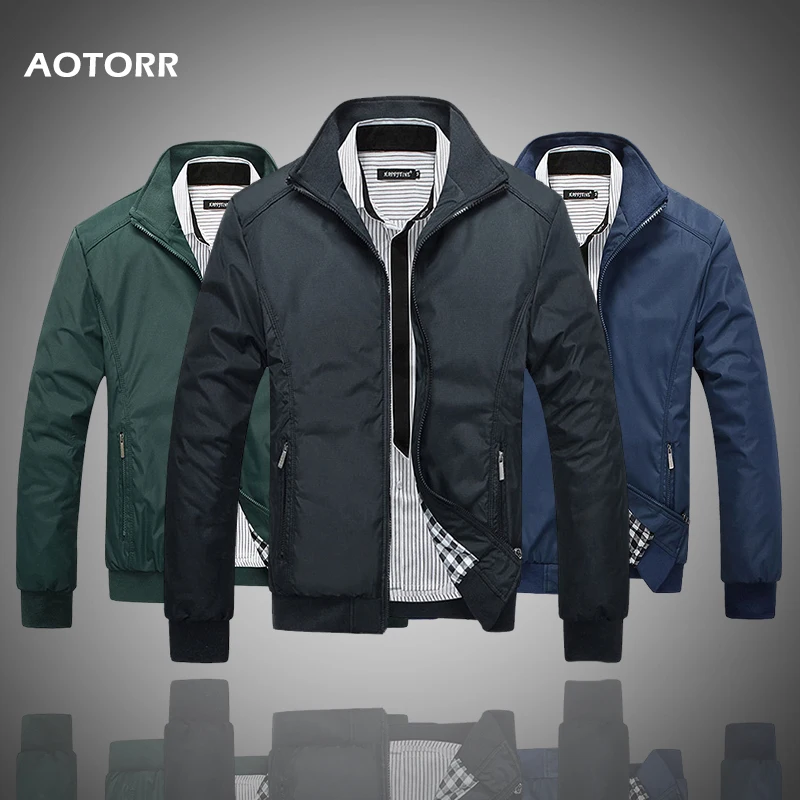 Куртка бомбер мужская осенняя повседневная спортивная одежда воротник стойка