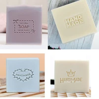 different kinds of handmade pattern stamp home cleaning natural seal acrylic transparent soap stamp for diy making chapter tool