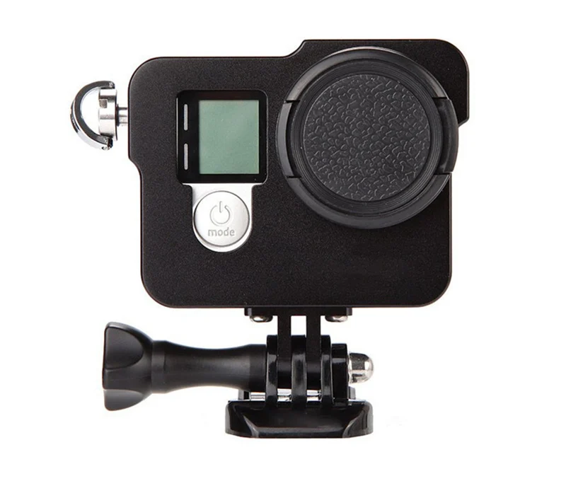 Vlogging алюминиевая рама чехол с 37 мм УФ-фильтром для GoPro Hero 3+ 4 чехол с холодным башмаком для микрофона светодиодный свет