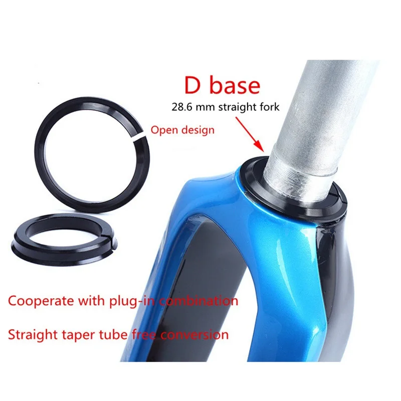 

Bicycle Crown Race D/C For 28.6mm Straight /1.5Taped Front Fork Tube MTB Road Bike 41.8-52mm Headset Base Bike Bering Part