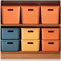 dust proof sundries storage bins basket lid boxes closet organizer waterproof clothes colors toys stackable household wardrobe