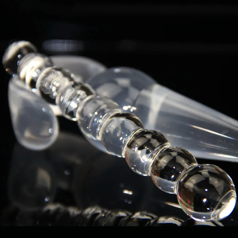 Прозрачный стеклянный фаллоимитатор Candiway анальные шарики пробка стимуляция