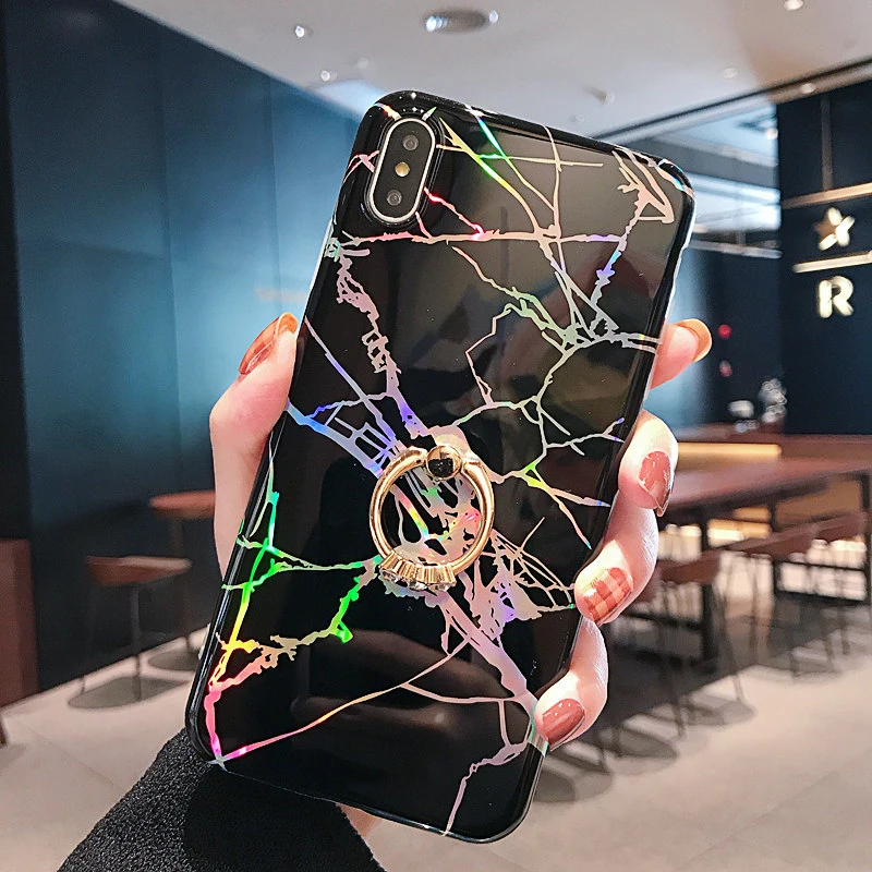 Лазерный чехол для телефона s для айфон XR XS Max X 6 6S 7 8 Plus, мягкий силиконовый чехол-подставка для айфон 11 Pro Max 7 8 Plus XR, чехол