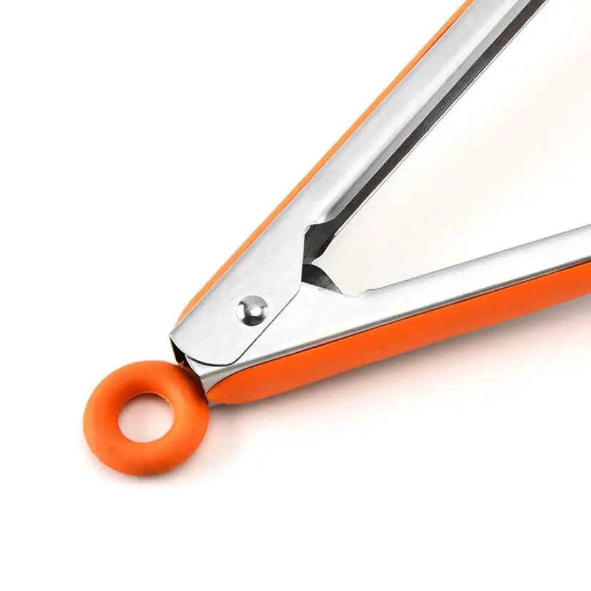 

Stainless steel Silicone Kitchen Tongs BBQ Clip Salad Bread Cooking Food Serving Tongs Restaurant Food Folder Kitchen Tools