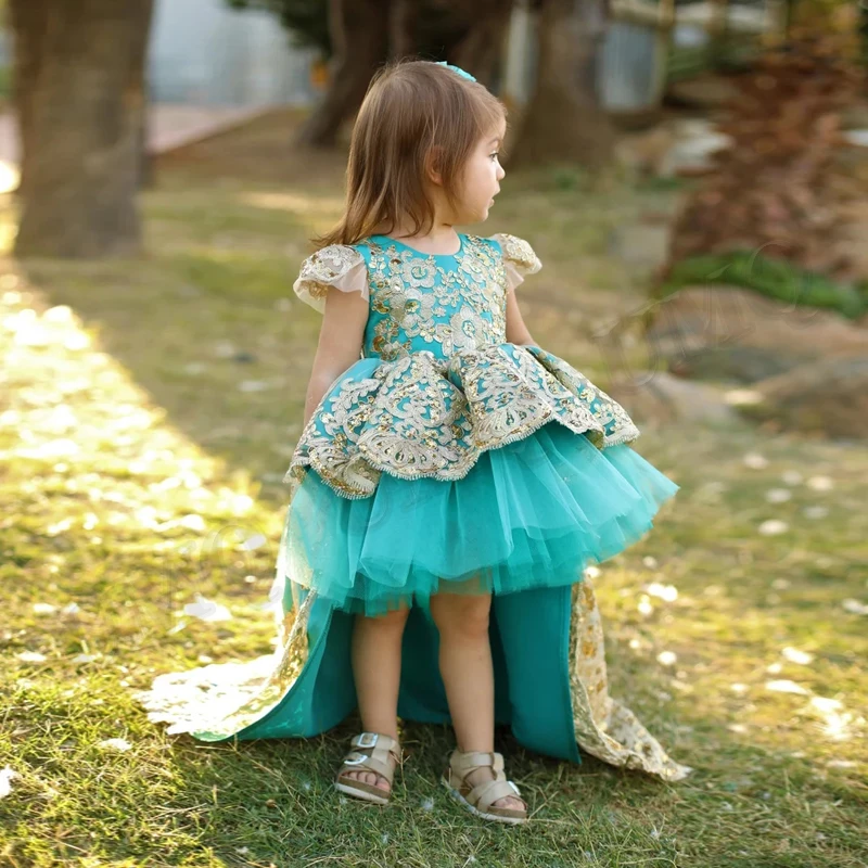 

Baby Fashion Show Costumes Flower Girl Dresses Birthday Couture Wedding Party First Comunion Photograpty Drop Shipping